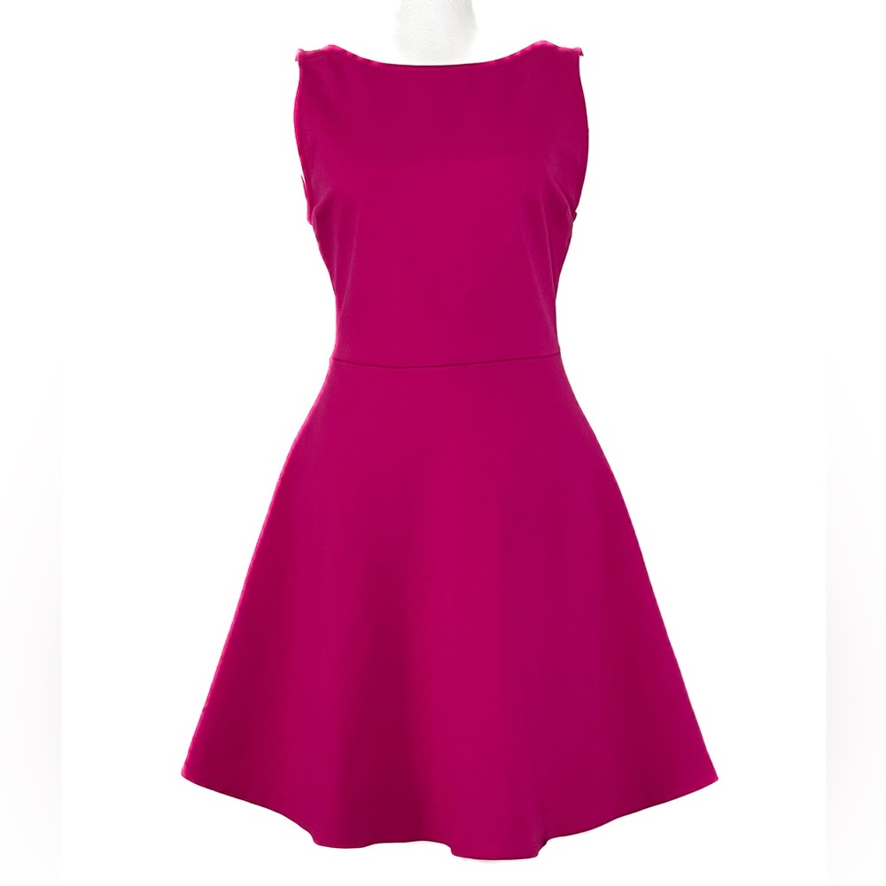 Lulu’s Special Kind Of Love, Hot Pink Backless Skater Dress